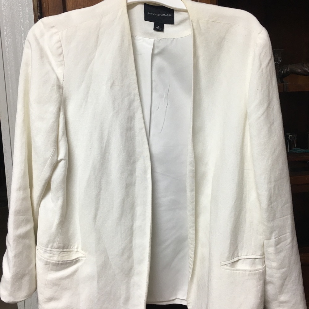 Cream linen blazer